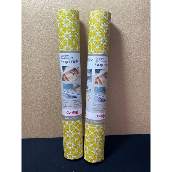 Con Tact Liners Grip Prints Shelves And Drawer Liners Set Of 2 NEW - Picture 1 of 8